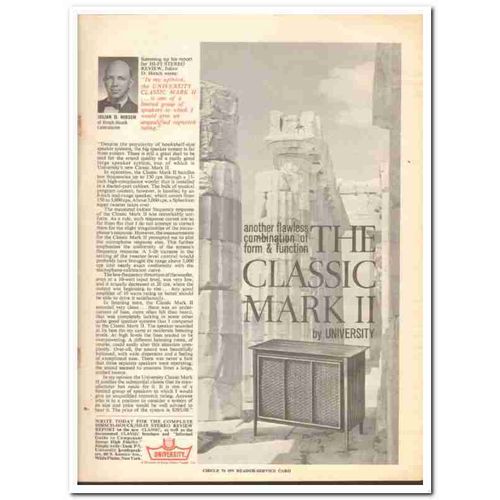 LING-TEMCO-VOUGHT 1962 Julian Hirsch rates Classic Mark II vintage ad