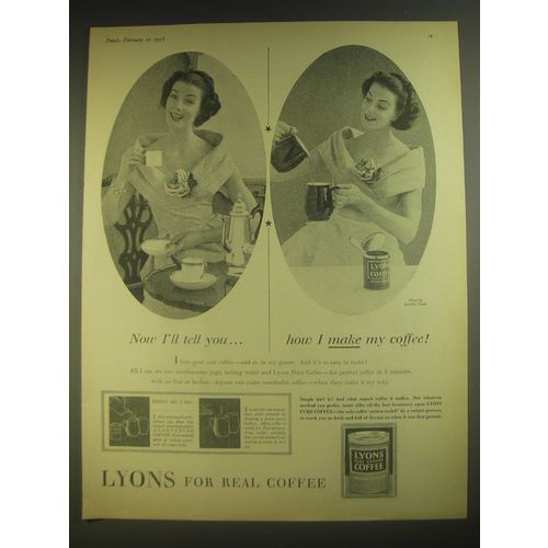 1958 Lyons Coffee Advertisement - Now I'll tell you.. How I make my coffee
