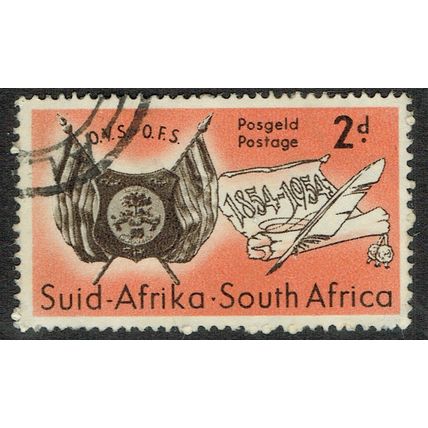 South Africa 1954 Centenary of Orange Free State 2d Sepia and Pale Verm SG149 FU