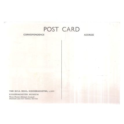 RICHARD BAXTER, KIDDERMINSTER, WORCESTERSHIRE. unused museum postcard 1980s a