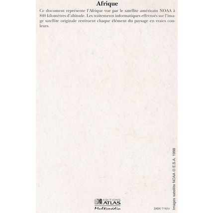 Africa Satellite Picture Postcard unused VGC