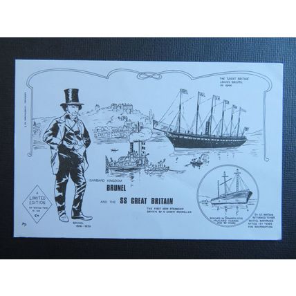 Isambard Kingdom Brunel, SS Great Britain, Bristol, Limited No.54 Postcard