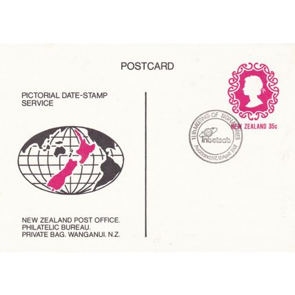 New Zealand 1981 Elizabeth II 35C Postal card Intelzat special cancel VGC