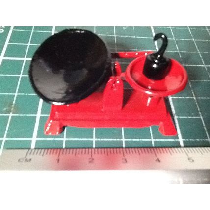 Kitchen Scales Red & Black 1:12th scale miniature