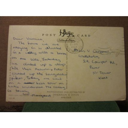 FRIARS CRAG and DERWENTWATER. KESWICK used postcard by Jarrold. 1965 pm =