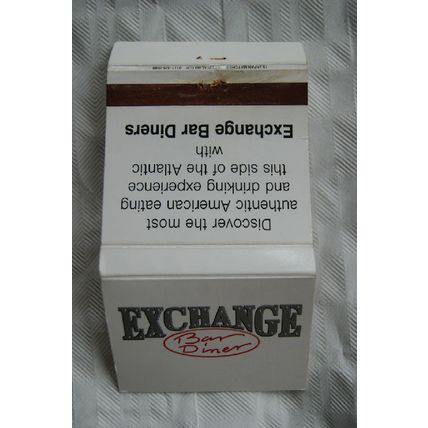 Matchbook Cover Exchange Bar Diner