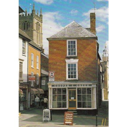 Kitchen Shop Sandwich Board Cooper Green Harp Street Ludlow Shropshire Postcard