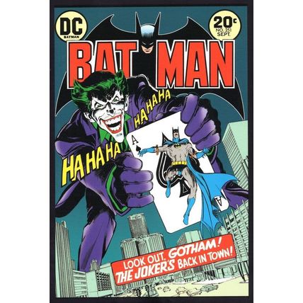 Batman Vs The Joker Comic Book Artist 1970s DC Comics Postcard