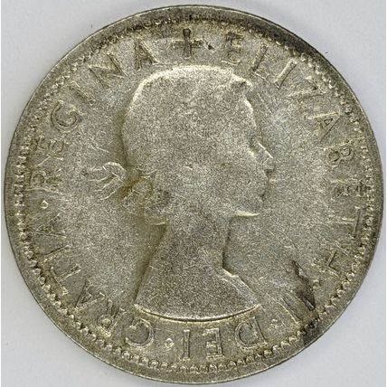 AUSTRALIA 1954 Florin 50% Silver (A)