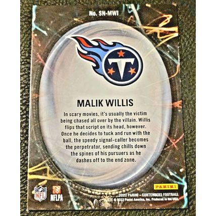 2022 Contenders Football Malik Willis Supernational Emerald