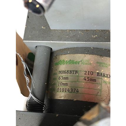 3/4 NPT MILLER MH68BTB 210 HYDRAULIC CYLINDER,63mm-BORE,10mm-STROKE,210-BAR,H D
