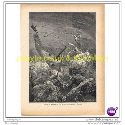 DEATH OF HAROLD AT HASTINGS, c1909, Book Illustration