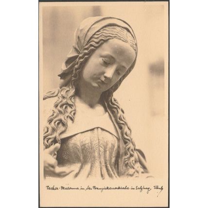 Pacher-Madonna, Franziskanerkirche, Salzburg, c.1940s - Robert Traub Foto-AK