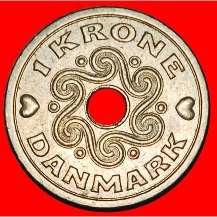 ⰆHEARTS 1992-2023:DENMARK★1 CROWN 1994★MARGRETHE II (1972-)★LOW START★NO RESERVE