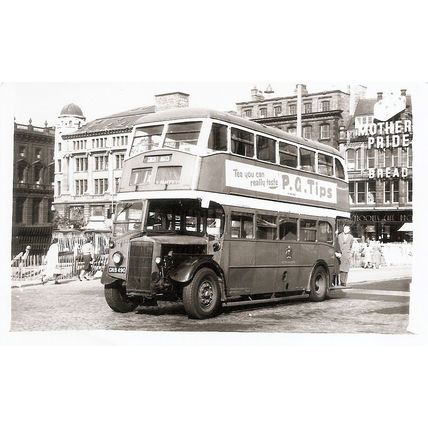 Black & White Photograph of Manchester Corporation Transport - GNB 490