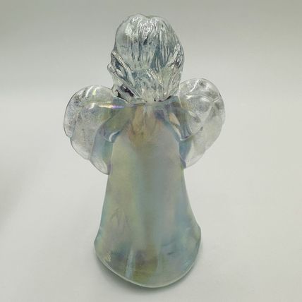 Fenton Angel Figurine 100 Year Anniversary Hand Painted Iridescent 2005 5in