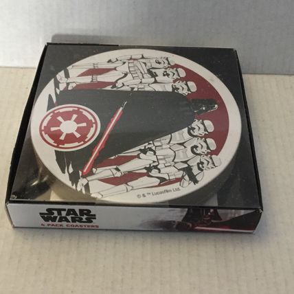 NEW Star Wars Round 4'' 4PK Coasters