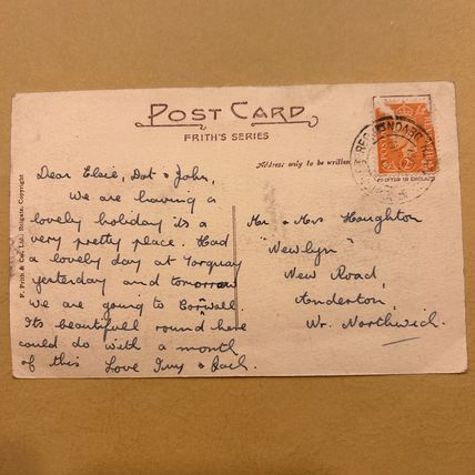 NEWTON FERRERS RIVER YEALM POSTCARD FRITH STAMP DATED FC
