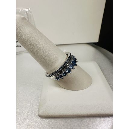 NIB Bomb Party Sz10 Revealed Ring RBP7772 Stunning Moments LC Blue Zircon Spinel