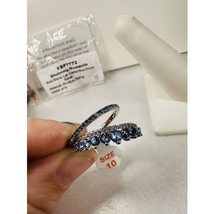 NIB Bomb Party Sz10 Revealed Ring RBP7772 Stunning Moments LC Blue Zircon Spinel