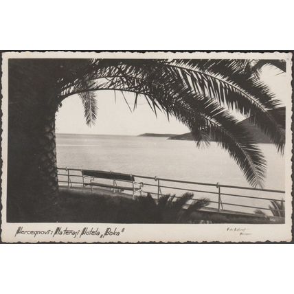 Naterasi Hotela, Boka, Hercegnovi, 1940 - Foto Laforest Razglednica