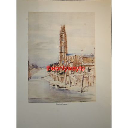 Boston Stump, Lincolnshire, Book Illustration (Print), 1936