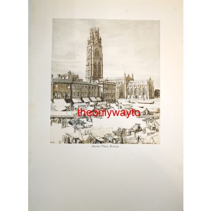 Market Place, Boston, Lincolnshire, Book Illustration (Print), 1936