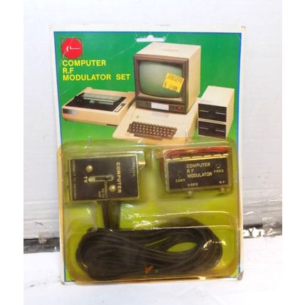 Vintage Computer R.F Modulator Set 4 Pin Wide Band Convert TV to Video Display