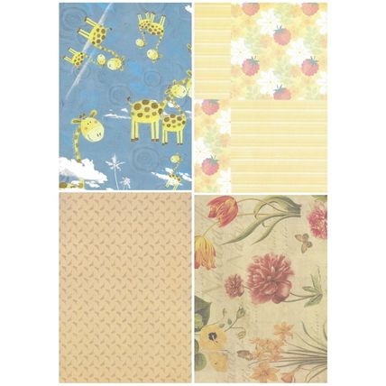 A4 Printed Paper. 10 Sheets In Assorted Designs. Cardmaking, Scrapbooking. Craft