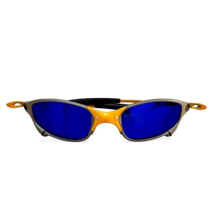 X-Metal Juliet 24k Gold Sunglasses Dark Blue lenses
