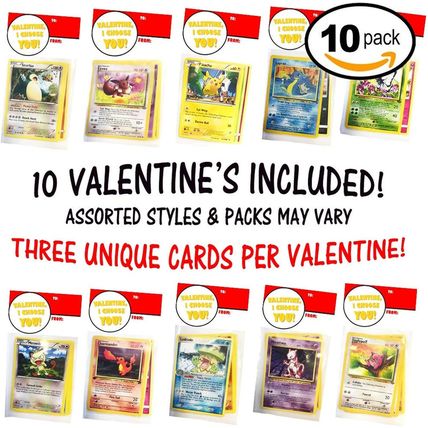 Pokemon Valentines Day Cards for School Classroom Exchange, Valentine I Choose Y