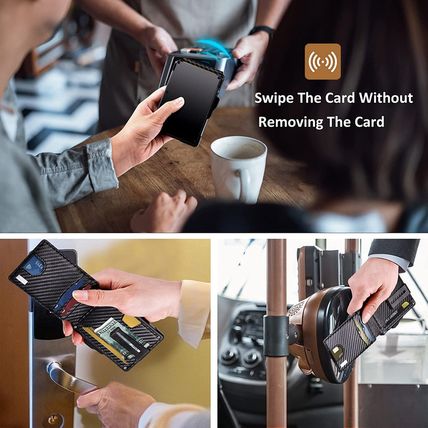 Umoven Wallet for Men - with Money Clip Slim Leather Slots Credit Card Holder RF
