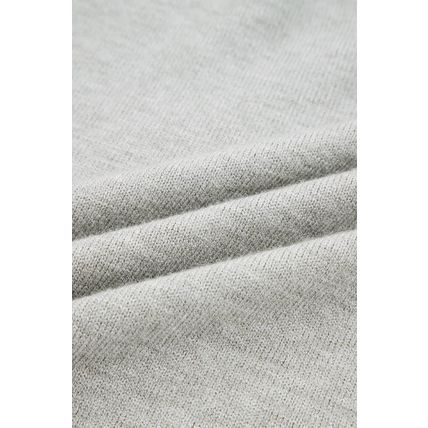 Light Grey Button Keyhole Lace Patchwork Drop Shoulder Sweater
