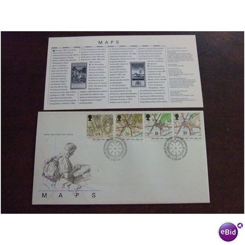 1991 GB Bicent Ordnance Survey Maps First Day Cover SHS