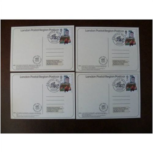 1985 350 Years Royal Mail LPR6 set Postcards special cancellations