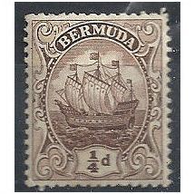 Bermuda 1909 SG44 1/4d Brown Mounted Mint . .