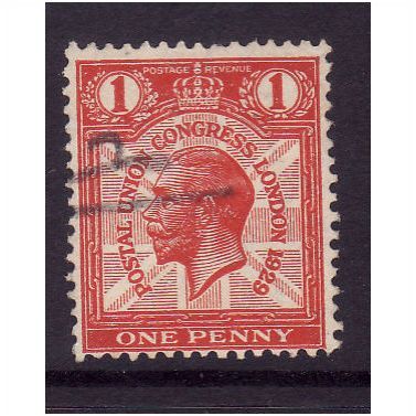 GREAT BRITAIN 1929 PUC SG 435 1d SCARLET FINE USED#4