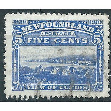 Newfoundland 1910 SG99 5c Bright Blue Fine Used ....