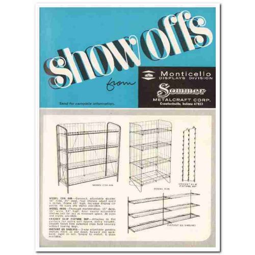 sommer metalcraft corp 1967 showoffs monticello displays vintage ad