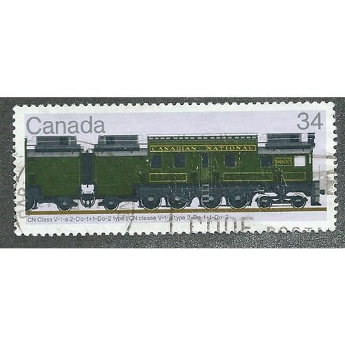 CAN 1986 34c 'RAILWAY LOCOMOTIVES-CN CLASS (4TH SERIES)' FINE USED (EBID41-507)