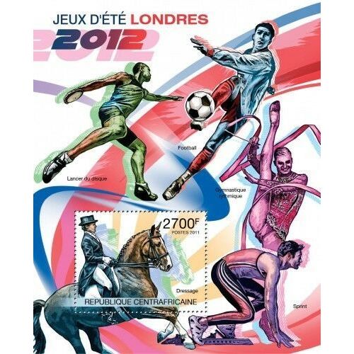 CENTRAL AFRICA 2011 SHEET MNH SUMMER OLYMPIC GAMES JEUX OLYMPIQUES LONDON 2012 I