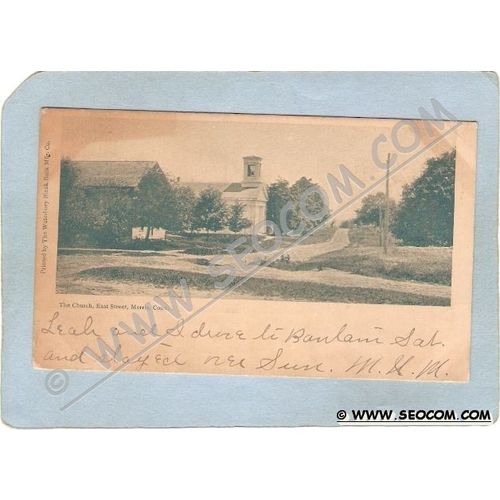 CT Morris Postcard The Church East Street Undivided Back ct_box3~1178