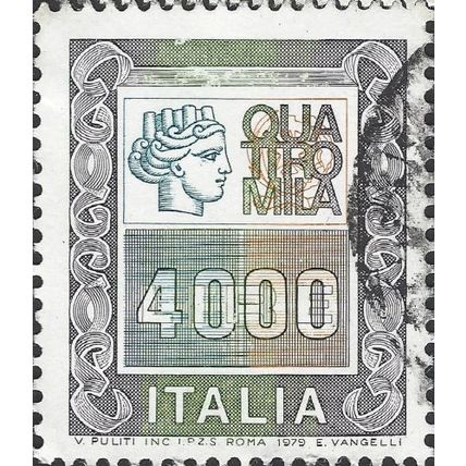 ITALY, High value series, black & brown 1979, 4000Lire