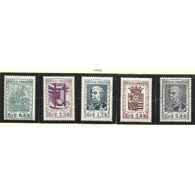 Brazil Stamps Scott #750 To 754, Mint Lightly Hinged