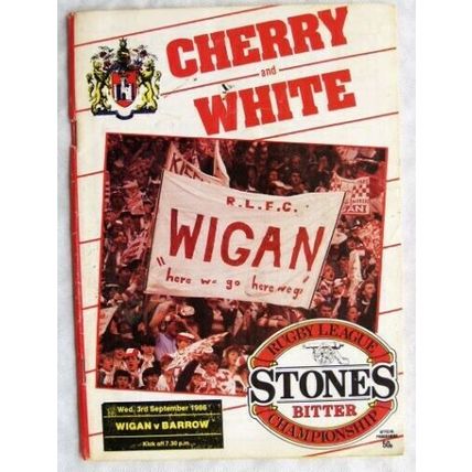 1986 programme Wigan v. Barrow