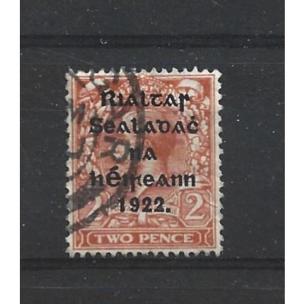 Ireland.SG34 2d Orange.Die Unchecked.Fine Used.Oct24i