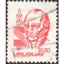 Uruguay 1980 $0.50 Value. Jose Artigas. Fine Used
