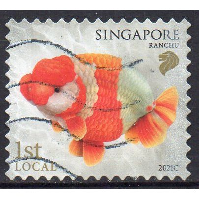 Singapore 2021 Fish Definitives - Ranchu 1st Local s/a Used