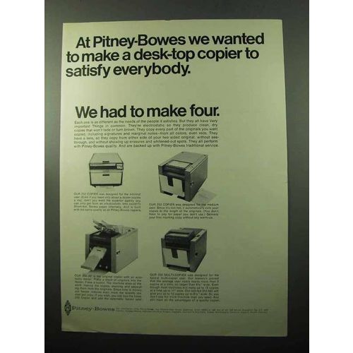 1969 Pitney-Bowes Copier Ad - 252, 250, 250 AF