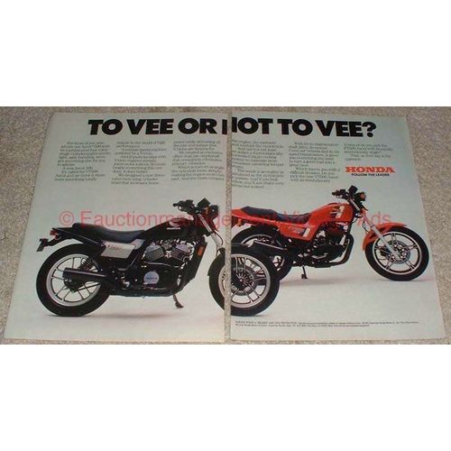 1983 Honda Ascot VT500 & FT500 Motorcycle 2-page Ad!!